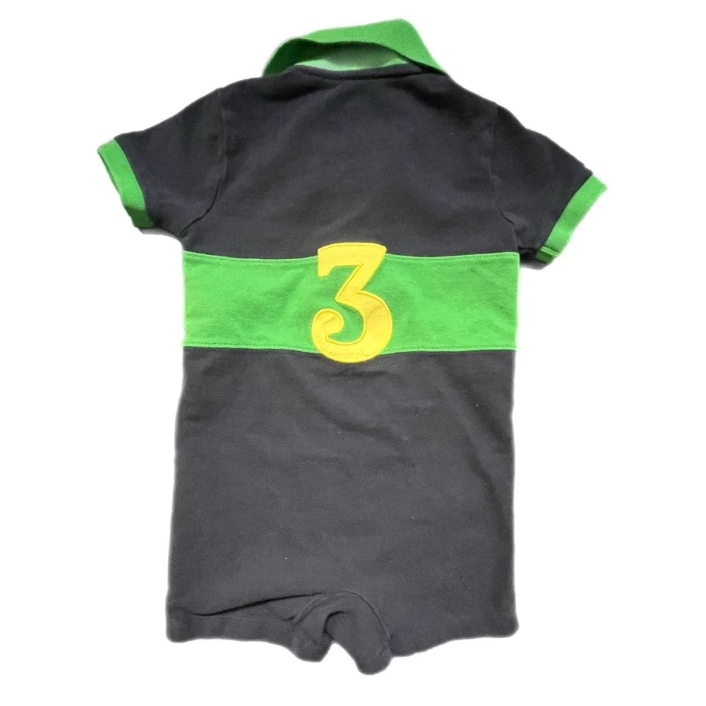 Ralph Lauren Navy & Green One‎ Piece Outfit - 18m